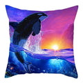 Axyaa Dolphin Pattern Pillowcase for Home Sofa Car Decoration