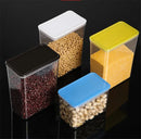 Axya Plastic Crisper Food Storage Box with Lid - Square Kitchen Container Jars