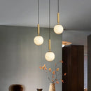 Axyaa Marble Pendant Light: Modern LED Hanging Lamp for Dining Room
