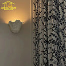 Axyaa French Design Shell Gypsum LED Wall Lamp - Baroque Art Decor for Bedroom