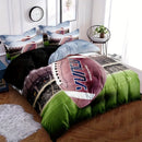 Axyaa Stadium Red Olive Pattern Quilt Cover Set for Cozy Bedrooms