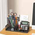 Axyaa Mesh Desk Organizer with Drawer - 7 Compartments, Multifunctional Pen Holder
