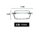 Axyaa 700ml Glass Bowl with Lid, Heat-Resistant Microwave Soup Bowl & Salad Plate