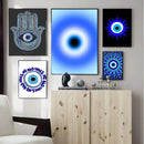 Evil Eyes Abstract Art Canvas Dcor Prints by Axyaa