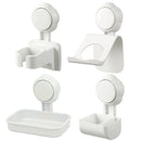 Axya Suction Soap Box Bathroom Shelf - Creative Drain Wall Hanging No Holes