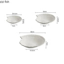 Axyaa Stone Pattern Ceramic Salad Soup Pasta Snack Bowl Set