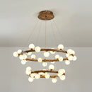 Axyaa Wood Twig LED Chandelier Pendant Lamp for Dining Room Bedroom Kitchen Lighting