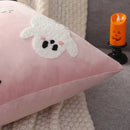 Axyaa Halloween Velvet Cartoon Embroidered Pillowcase Sofa Decoration Bou016