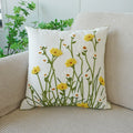 Axyaa Embroidered Floral Pillowcase 45X45 - Sofa Cushion Cover Home Decor