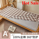 Axyaa Cotton Washed Mattress Cover - All-Inclusive Zipper, Student Dormitory, 1-Piece