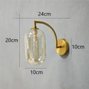 Axyaa Glass Ball LED Wall Lamps: Minimalist Nordic Design for Bedroom, Living Room & More