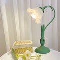 Axyaa Ceramic Table Lamp with Fabric Art Lampshade for Home Decor