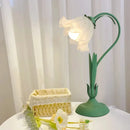 Axyaa Ceramic Table Lamp with Fabric Art Lampshade for Home Decor