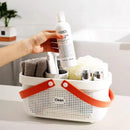 Axyaa Bathroom Shower Mesh Basket Large Capacity Storage - Portable Handle, Plastic