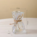 Axyaa Clear Glass Vase: Creative Irregular Folded Design for Hydroponic Flowers & Terrariums