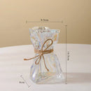 Axyaa Clear Glass Vase: Creative Irregular Folded Design for Hydroponic Flowers & Terrariums