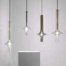 Axyaa Glass Tube Pendant Light: Modern Minimalist LED Lamp for Staircase, Restaurant, Bar & Bedroom
