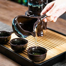 Axya Chinese Tea Set: 8-Piece High-Grade Kung Fu Bone - Teapot and Cup Set