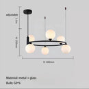 Axyaa Glass Ball Pendant Ring Light for Home Decor