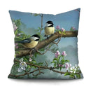 Axyaa Bird Oil Painting Cushion Cover - Chinese Style Home Decor