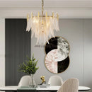 Luxury Crystal Suspension Lamps with Multi-Layer Leaf Design by Axyaa
