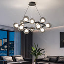 Axyaa Crystal Chandelier Stair Pendant Lamp Living Room Interior Lighting