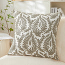Axyaa Olive Green Yellow Floral Embroidery Pillow Cover 45x45cm Square Home Decoration