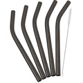 Axyaa Stainless Steel Bent Straw Set - Colorful Wide 12mm for Bubble Tea, Cocktails