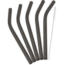 Axyaa Stainless Steel Bent Straw Set - Colorful Wide 12mm for Bubble Tea, Cocktails