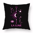 Axyaa Tarot Black Pillowcase 45x45cm for Home Decor and Living Room