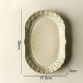 Axyaa Ceramic Dinner Plate Set - Retro Relief Steak Pasta Fish Molecular Cuisine Specialty
