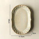 Axyaa Ceramic Dinner Plate Set - Retro Relief Steak Pasta Fish Molecular Cuisine Specialty