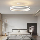 Axyaa Modern Black White Ring LED Ceiling Lamp for Bedroom & Living Room