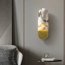 Axyaa Copper Marble Wall Lamp - Morden Style LED Sconce for Luxury Bedroom Decor