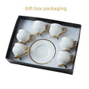 Axya Gold-Plated Ceramic Coffee Cup Set - Luxury Modern Design