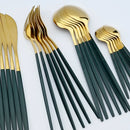 Axyaa 30-Piece Stainless Steel Cutlery Set for Kitchen Tableware