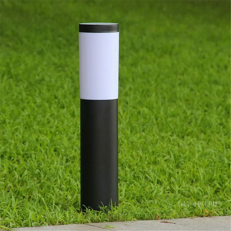 Axyaa Black Silver Bollard Landscape Path Light for Outdoor Garden Decoration