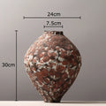 Axyaa Abstract Painted Ceramic Vase for Home Decor