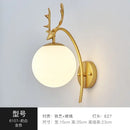 Axyaa Nordic Iron Glass Ball Wall Lamp for Home Decor in Gold