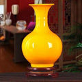 Axyaa Yellow Ceramic Vases: Elegant Home Crafts for Decoration, Office, Wedding Gifts