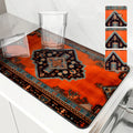 Axyaa Paisley Drying Mat: Absorbent, Antiskid, Quick Dry, Kitchen & Bathroom Tableware Drain Pad