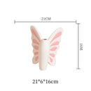 Pink Butterfly Ceramic Vase by Axyaa - Artificial Flowers Arrangement Vase for Aesthetic Room Decor