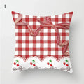 Axyaa Red Geometric Printed Cushion Cover for Fashionable Car Decoration
