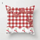 Axyaa Red Geometric Printed Cushion Cover for Fashionable Car Decoration
