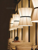 Axyaa Cocoon Chandelier: Japanese Cloth Pendant Lamp for Home Restaurant Kitchen Island