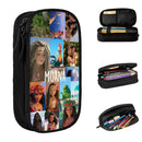 Axyaa Double Layer Pencil Case Moana Cartoon Movie Design Office Supplies Makeup Bag