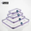 Axyaa Square Plastic Storage Containers: Set of 4 for Home, Travel, and Organization