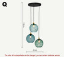 Axyaa Water Pattern Glass Ball Pendant Light for Bedroom and Living Room