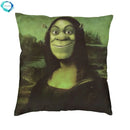 Axyaa Soft Polyester Mona Lisa Pillowcase: Decorative Sofa Cushion Cover