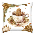 Axyaa Christmas Home Decor Pillow Cover Suite -Santa Claus Snowman Gingerbread